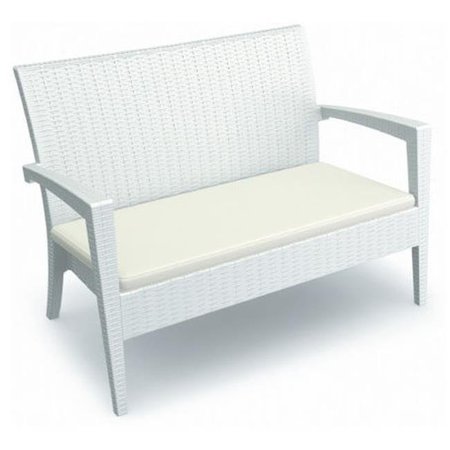 COMPAMIA Compamia ISP845-WHI Miami Loveseat - White- ISP845-WH